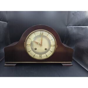 Rare Junghans Chiming Mantel Germany W/ KEY WORKING ORDER